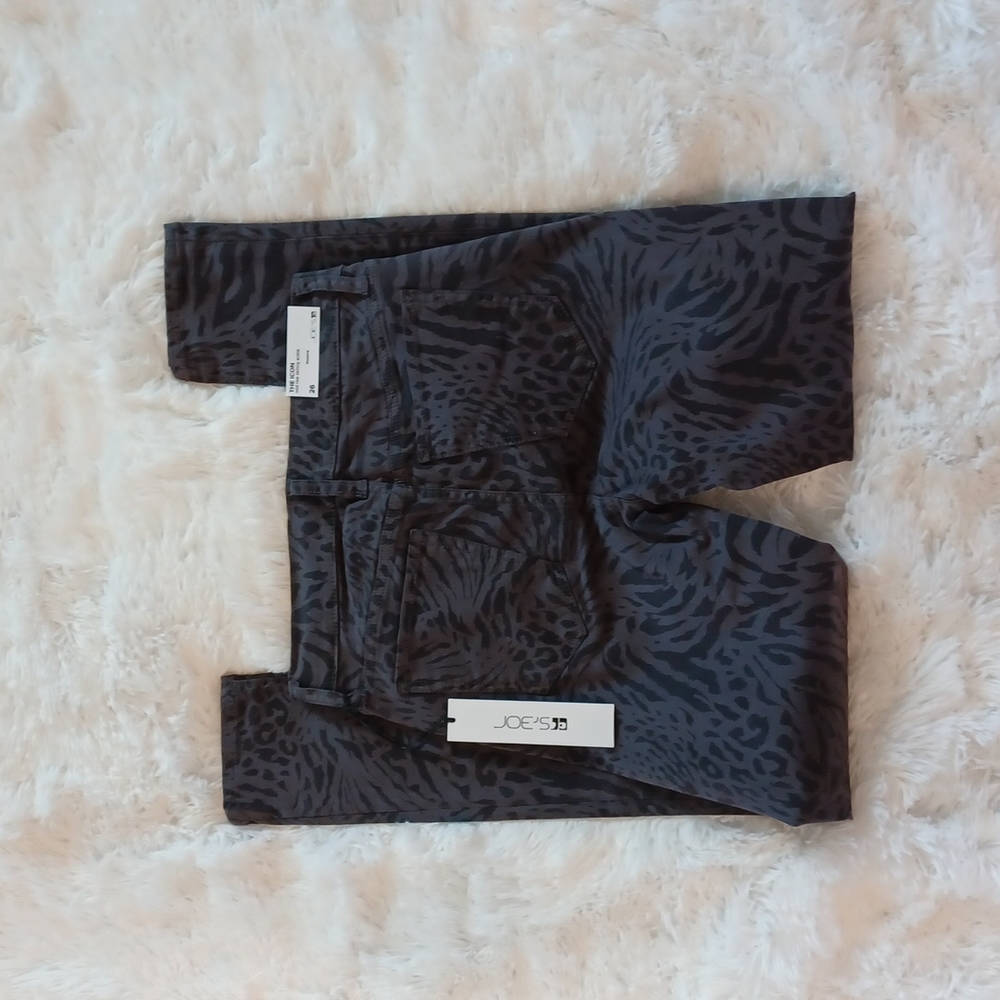 NWT Joe's Jean's The Icon Gray Animal Print Ankle Mid Rise Skinny Jeans … - Picture 4 of 15